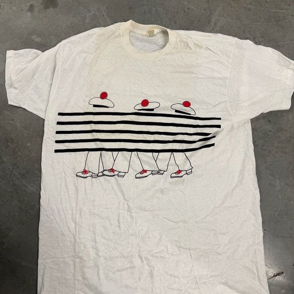 Screen Stars Graphic T-Shirt Size XXXL White 90s Vintage Art Print