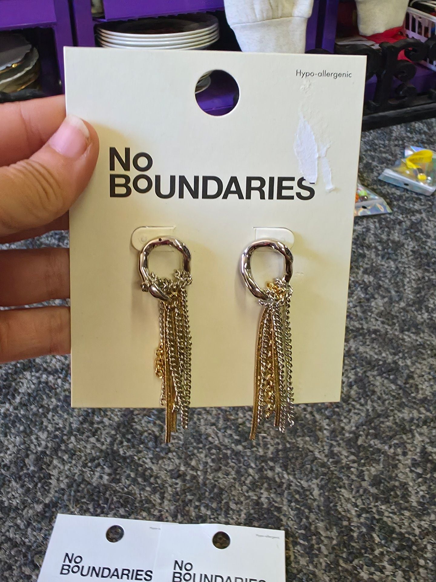 No Boundaries Blue Paracord and Silver Star Earrings 3