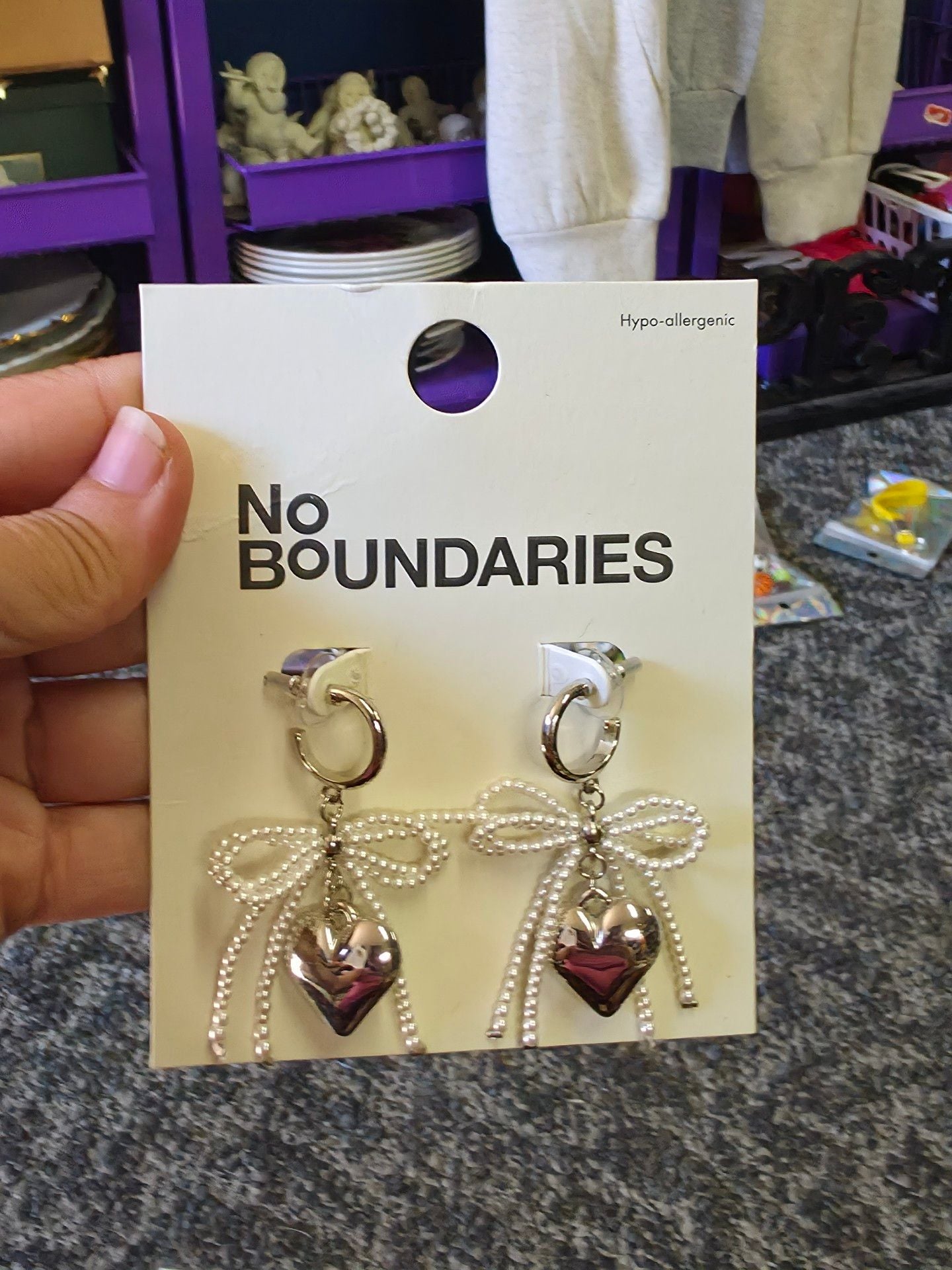 No Boundaries Blue Paracord and Silver Star Earrings 5