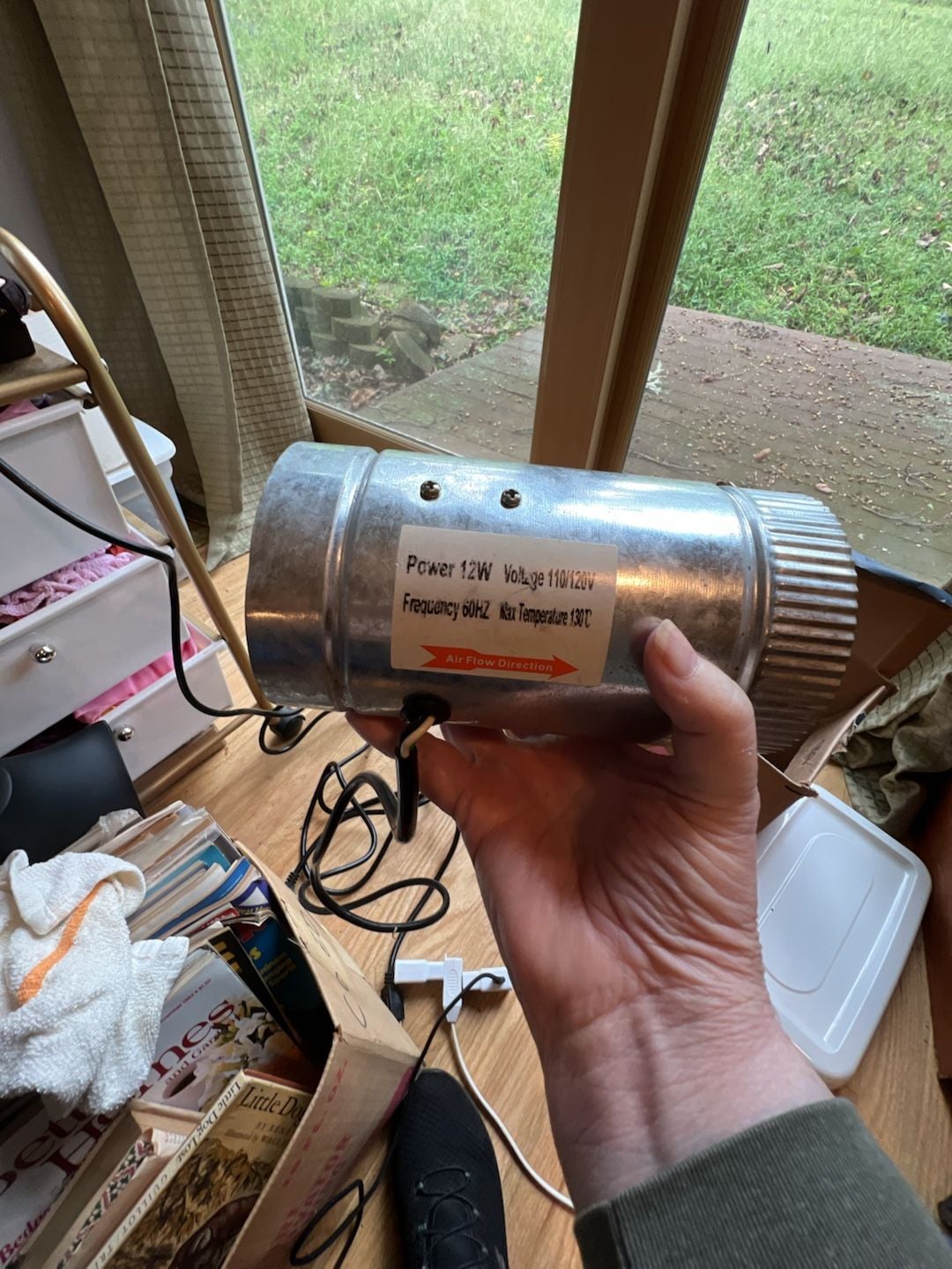 In-Line Booster Duct Fan 12W 110/120V Metal Ventilation 3