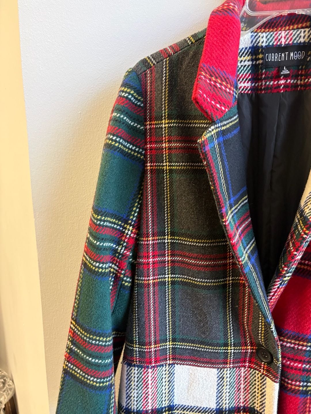 Current Mood Taste Of Fury Mixed Plaid Coat Red Multi 7