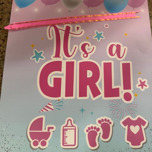 It's A Girl Jumbo Baby Shower Card