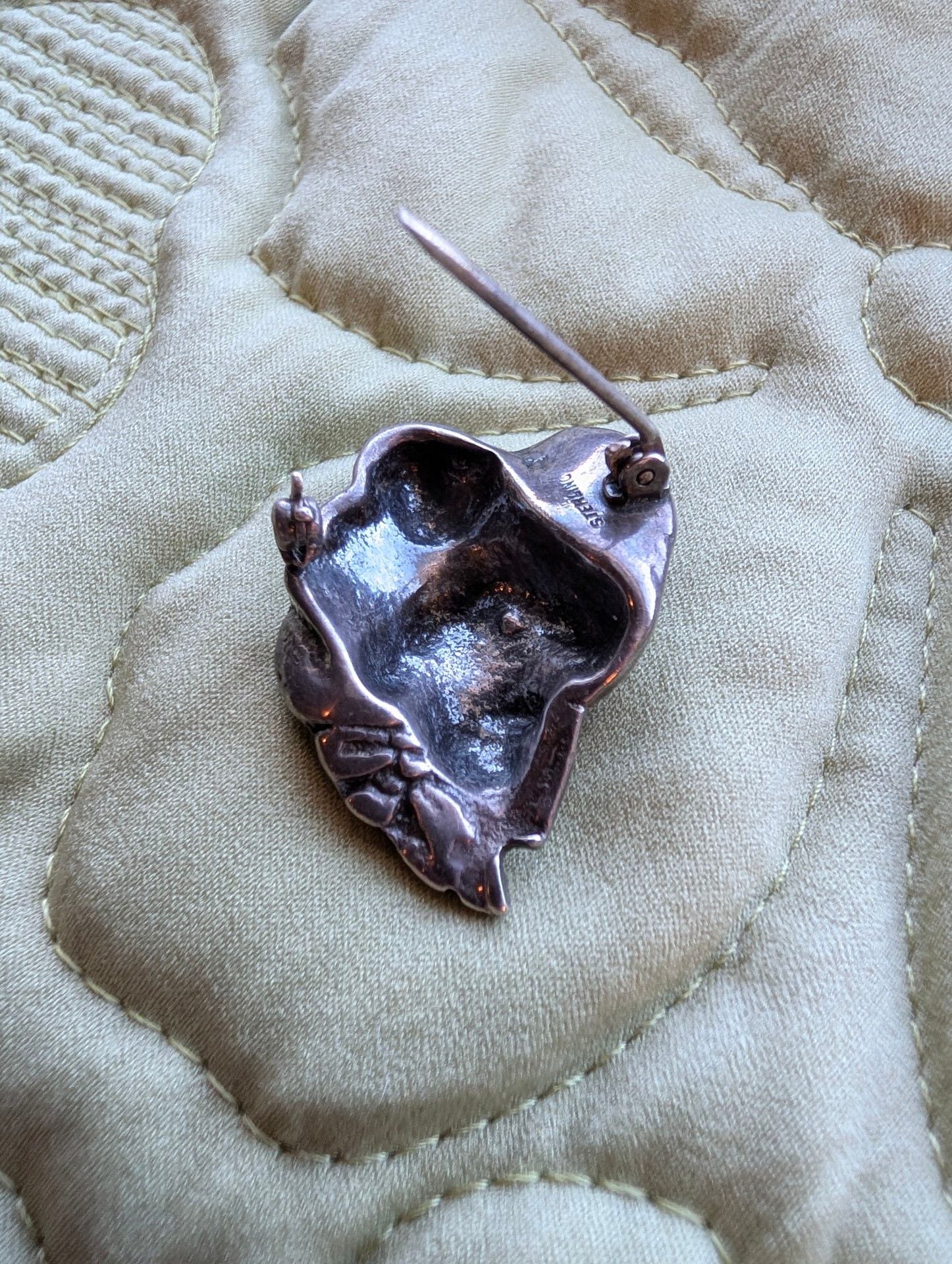 Art Nouveau Sterling Silver Gibson Girl Lady Face Hat Brooch Pin 5