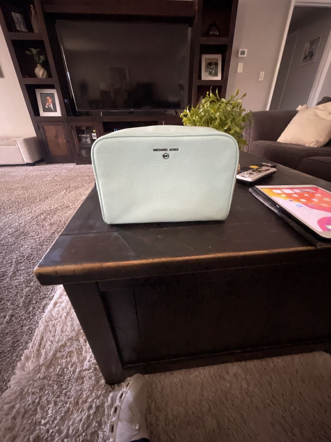 Michael kors Travel Pouch Clutch Aqua Green 2