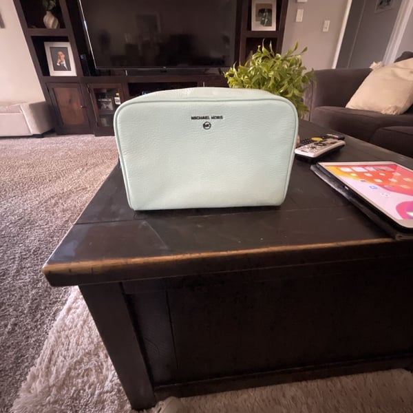 Michael kors Travel Pouch Clutch Aqua Green  