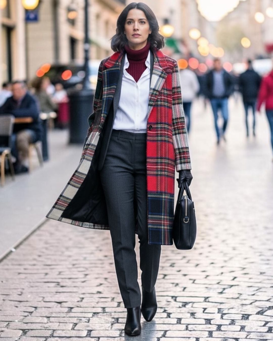 Current Mood Taste Of Fury Mixed Plaid Coat Red Multi 3