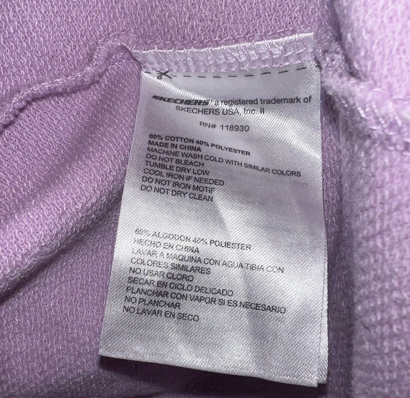 Skechers Crop Hoodie Size L Purple Logo Pullover Sweatshirt 5