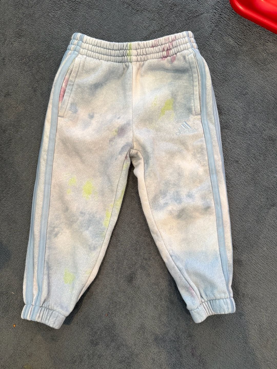 Adidas Cotton Fleece Joggers Size 2T Tie Dye Sweatpants 2