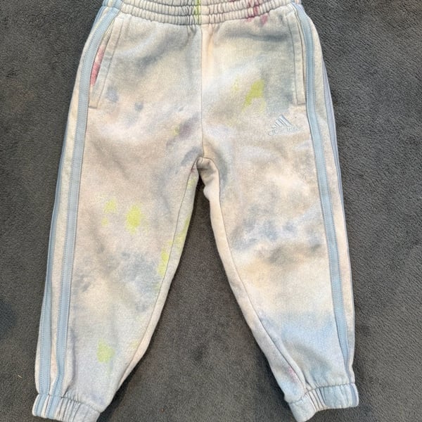 Adidas Cotton Fleece Joggers Size 2T Tie Dye Sweatpants