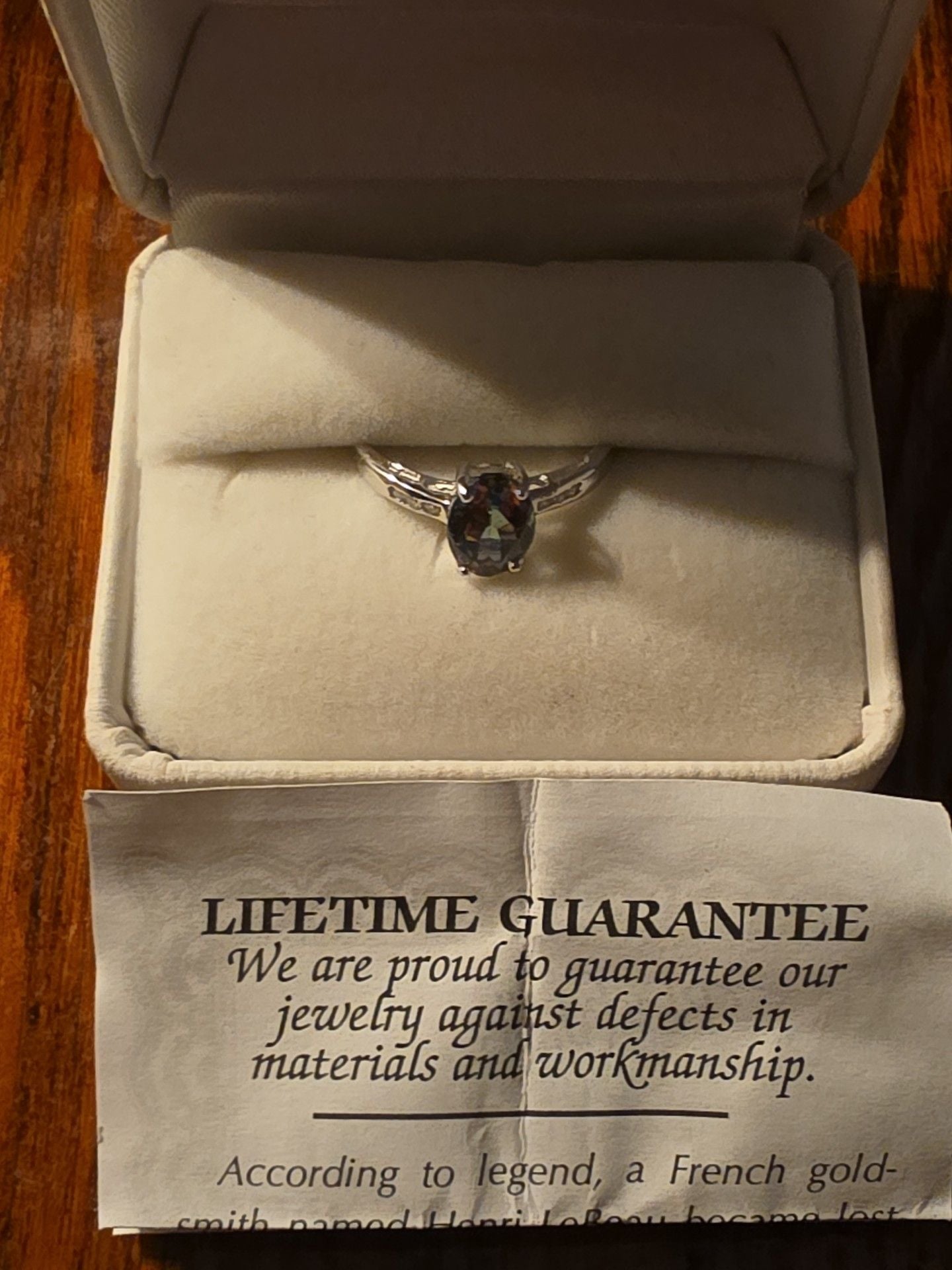 Coleman Black Hills Gold Mystic Topaz 10K White Gold Ring 3