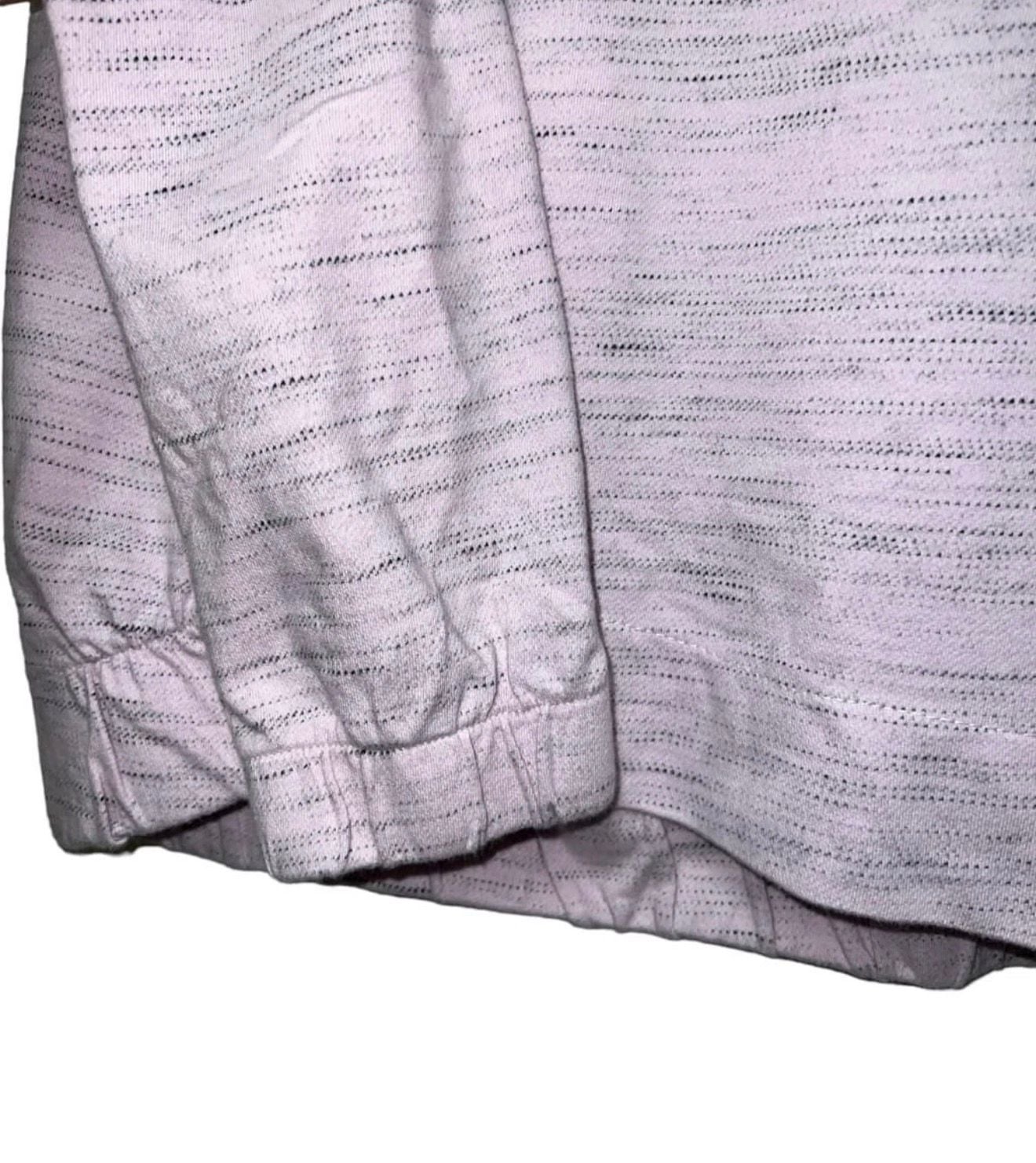 Zella Long Sleeve Pullover Sweatshirt Size S Pink Marled Textured 3