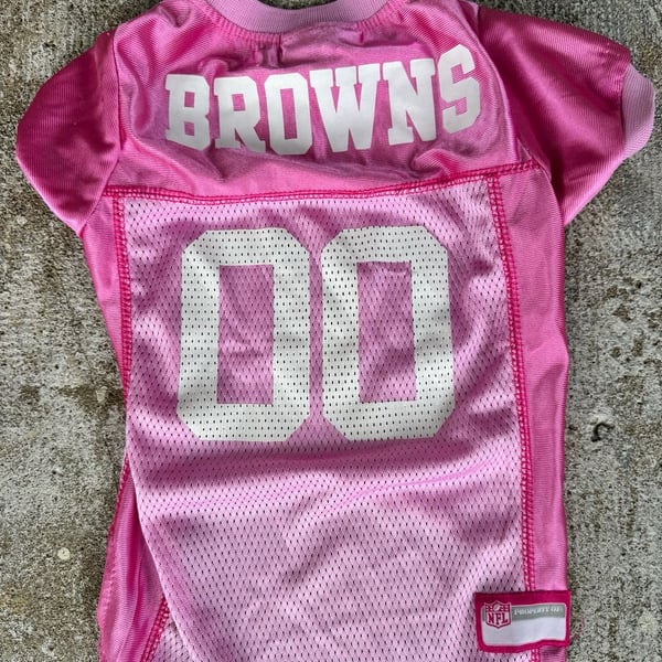 Pets First Cleveland Browns Dog Jersey Size Large Pink NFL Mesh