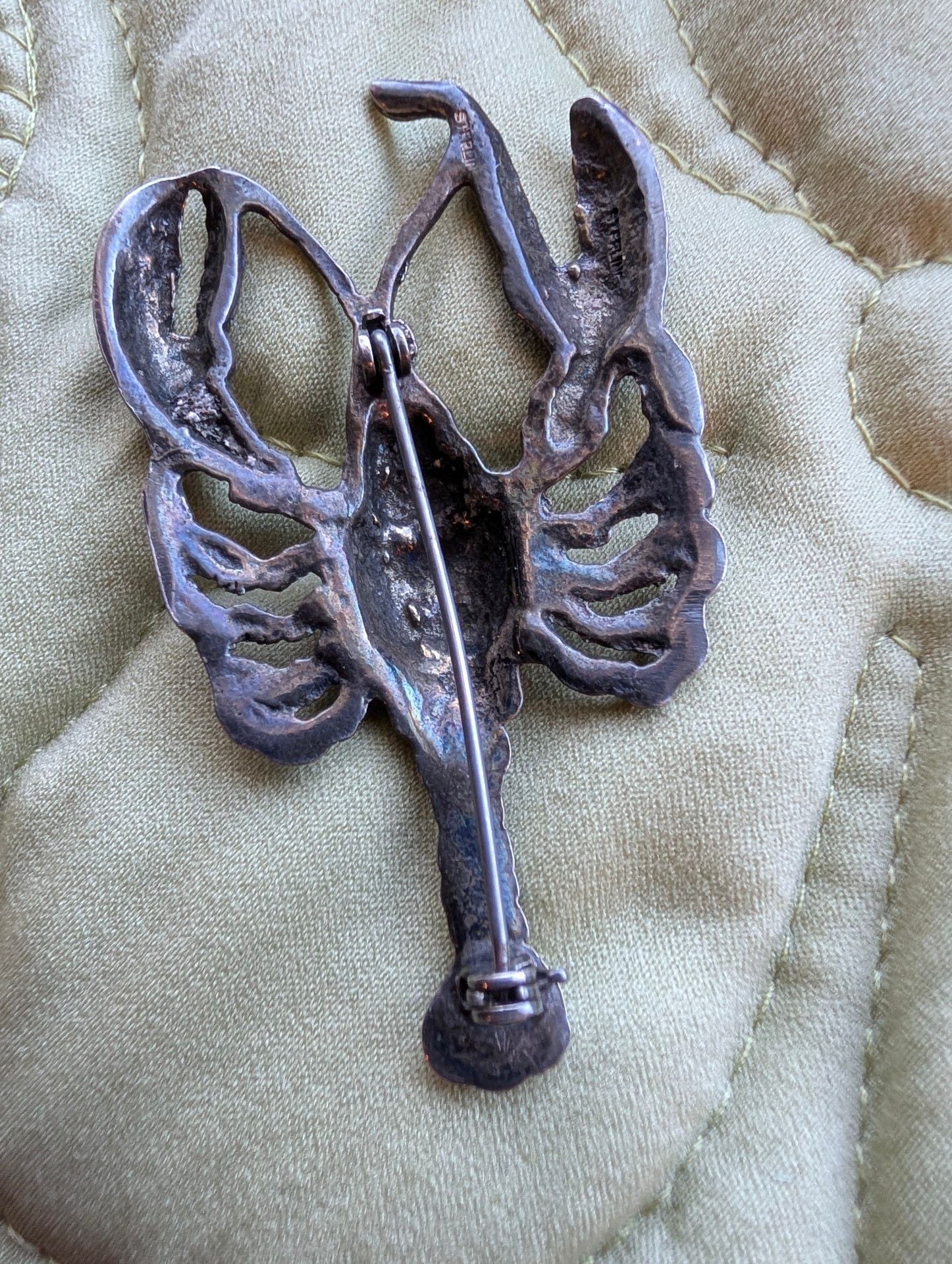 Vintage Sterling Silver Lobster Brooch Pin Figurine Crustacean 7