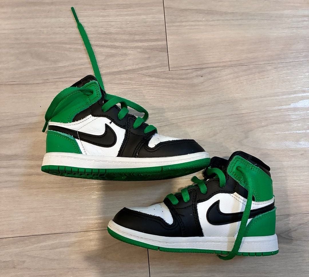 Nike Air Jordan 1 Retro High OG Lucky Green Size 8C Toddler 5