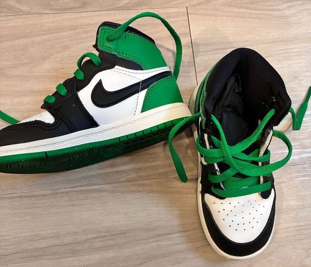 Nike Air Jordan 1 Retro High OG Lucky Green Size 8C Toddler 8