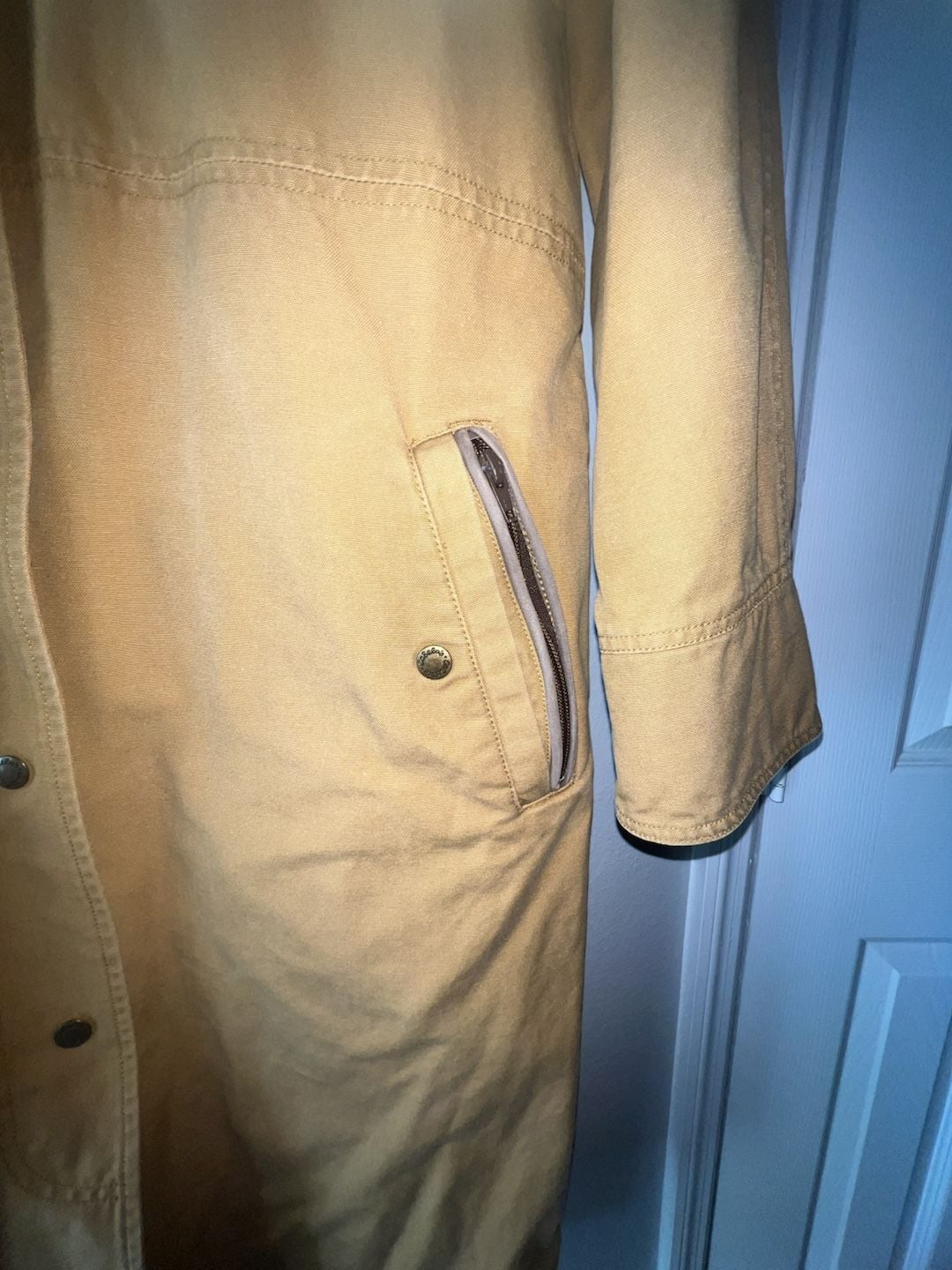 Cabela's Canvas Trench Coat Size S Reg Tan 3