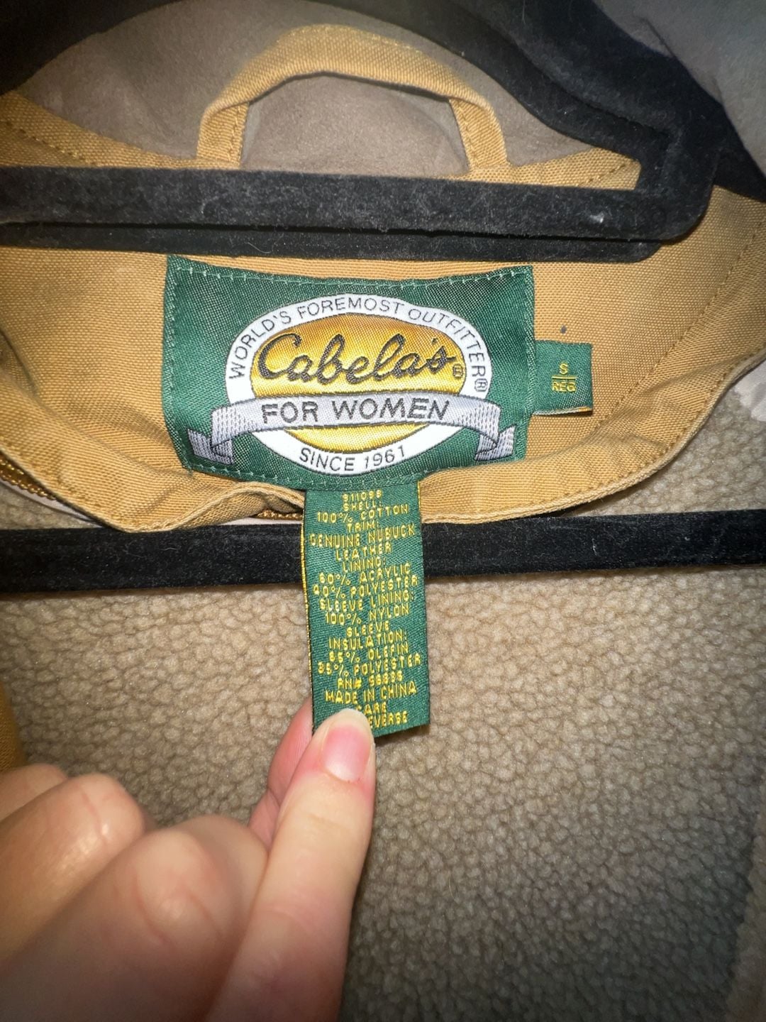 Cabela's Canvas Trench Coat Size S Reg Tan 7