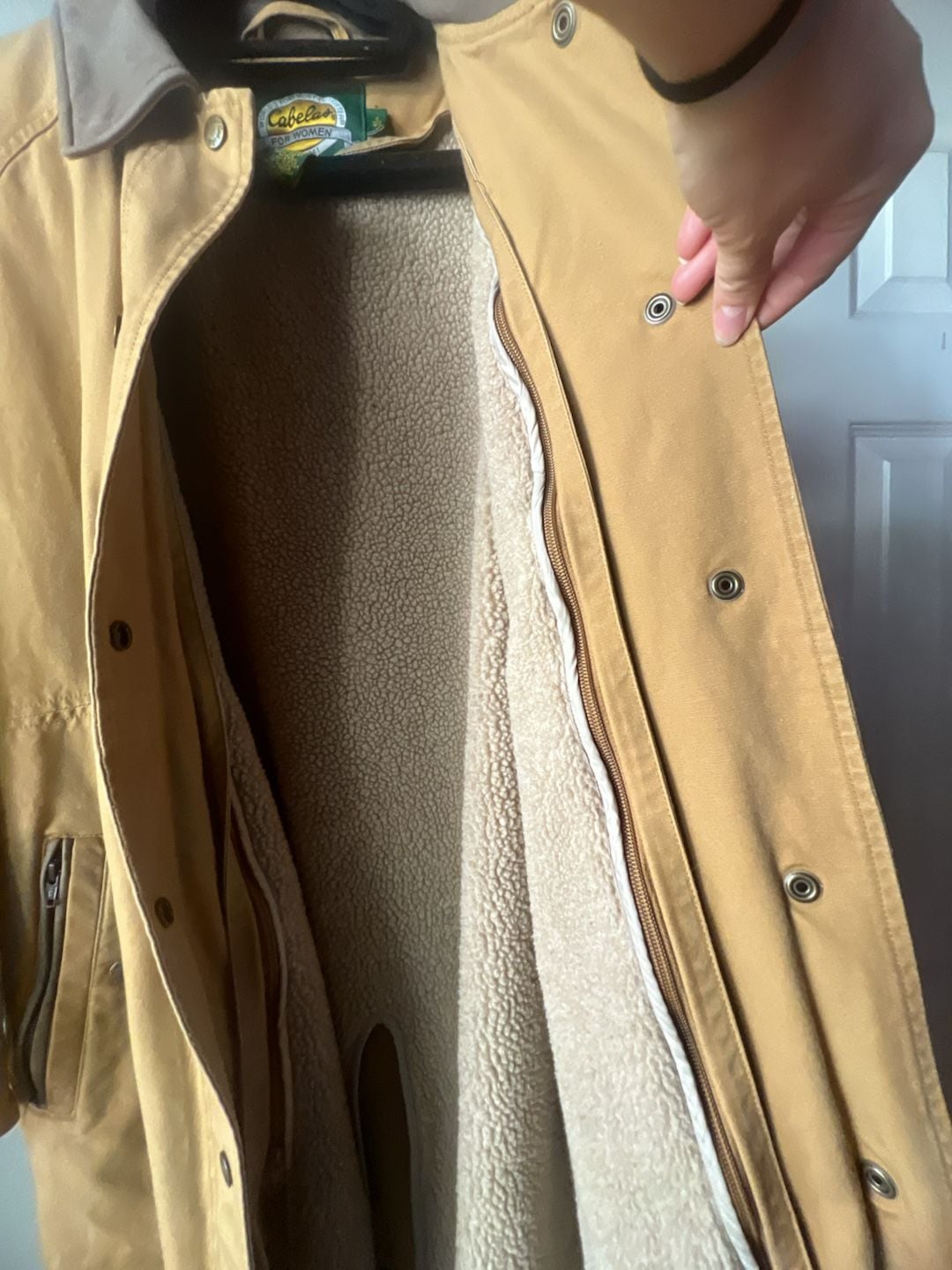 Cabela's Canvas Trench Coat Size S Reg Tan 9