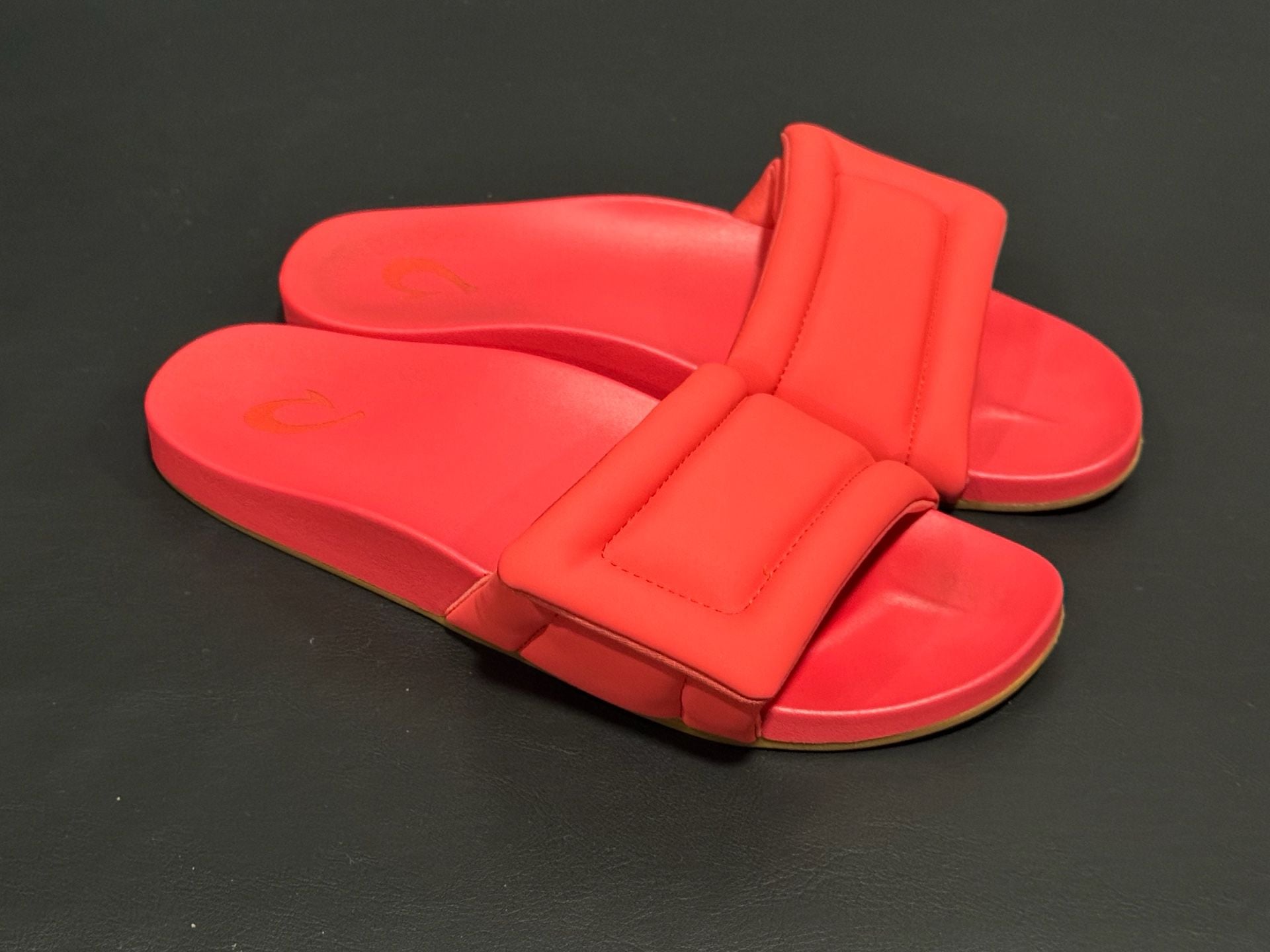 OluKai Sunbeam Slide Sandal Orange Padded Sandals Shoes Womens 9 2