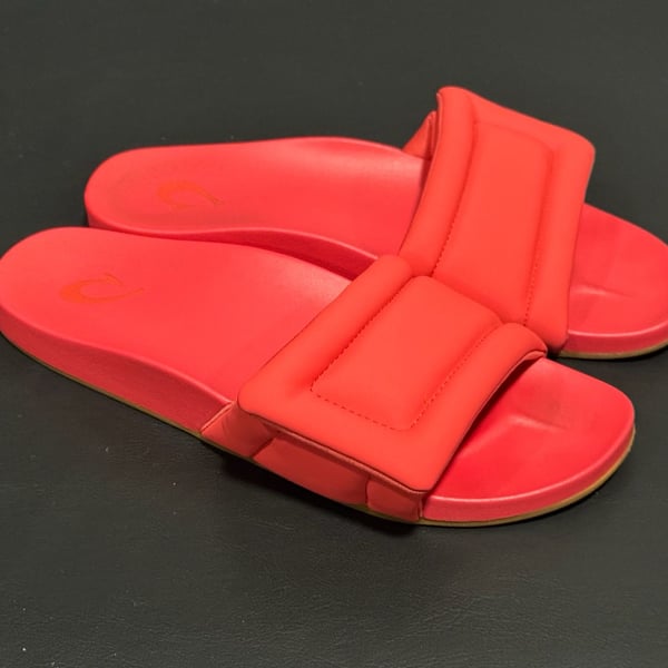 OluKai Sunbeam Slide Sandal Orange Padded Sandals Shoes Womens 9