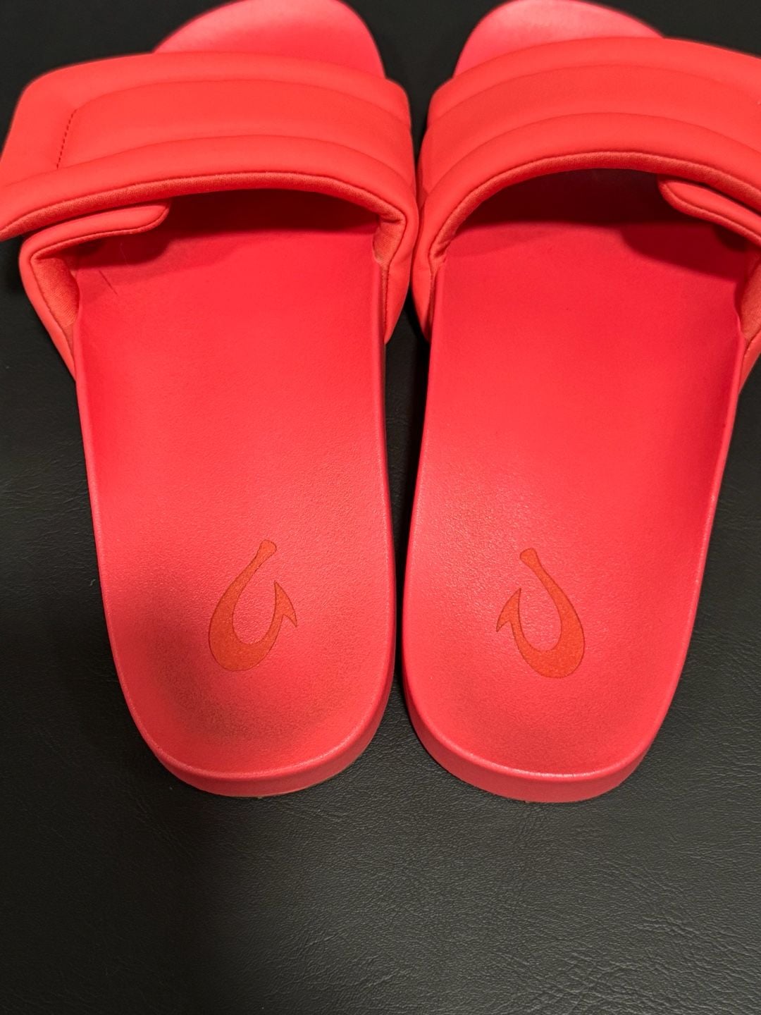 OluKai Sunbeam Slide Sandal Orange Padded Sandals Shoes Womens 9 8