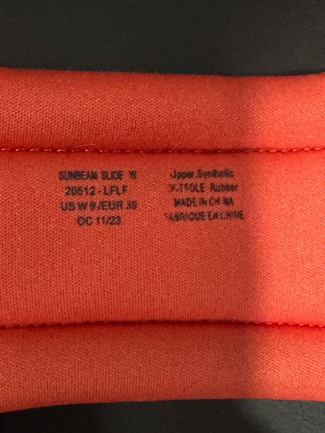 OluKai Sunbeam Slide Sandal Orange Padded Sandals Shoes Womens 9 10