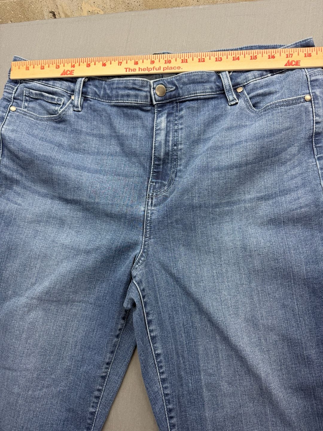 Buffalo David Bitton Alyssa Straight Leg Jeans Size 16/36 Blue Denim 6