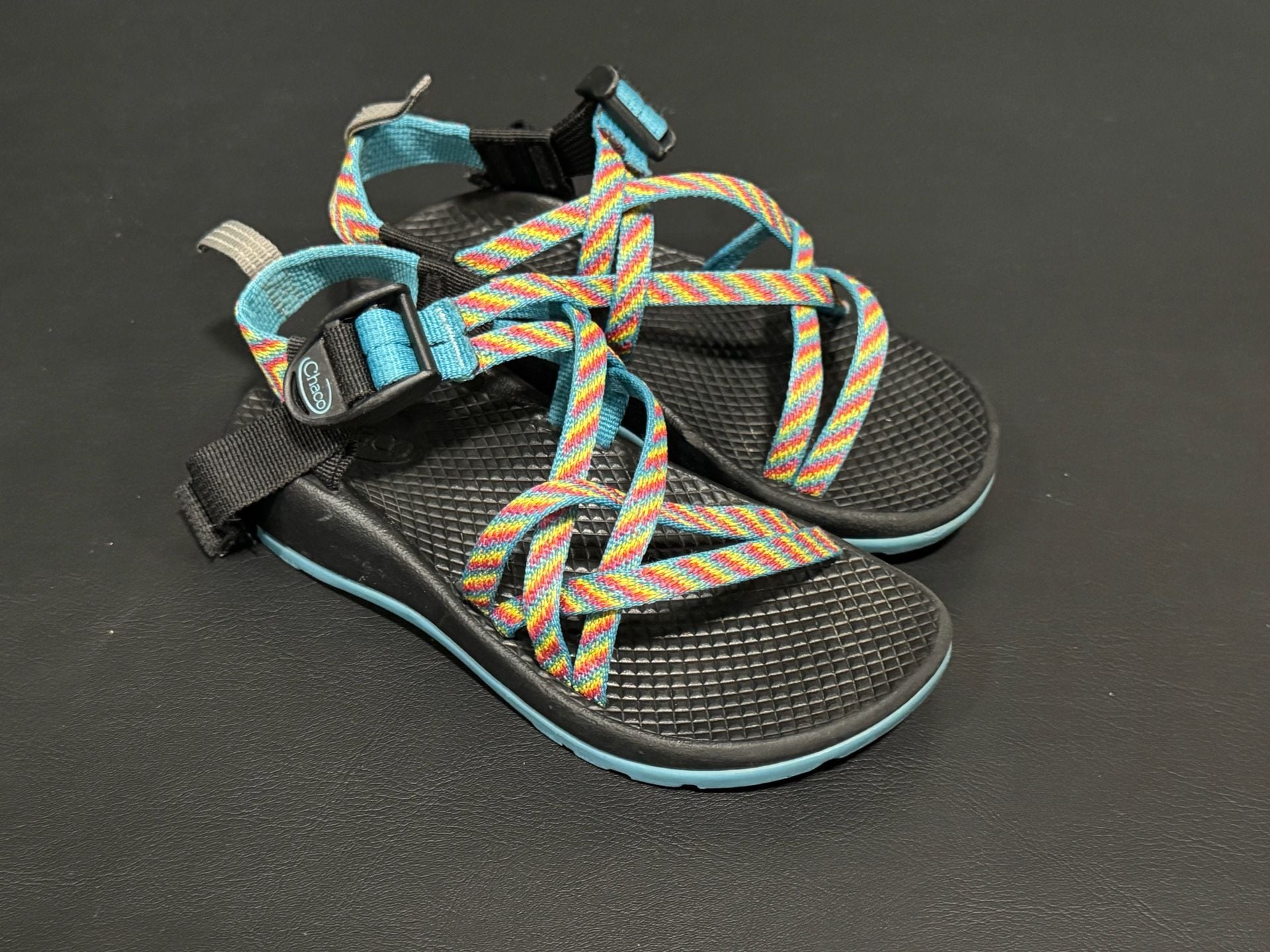 Chaco ZX/2 EcoTread Sandals Multicolor Rainbow Fiesta Girls 12 2