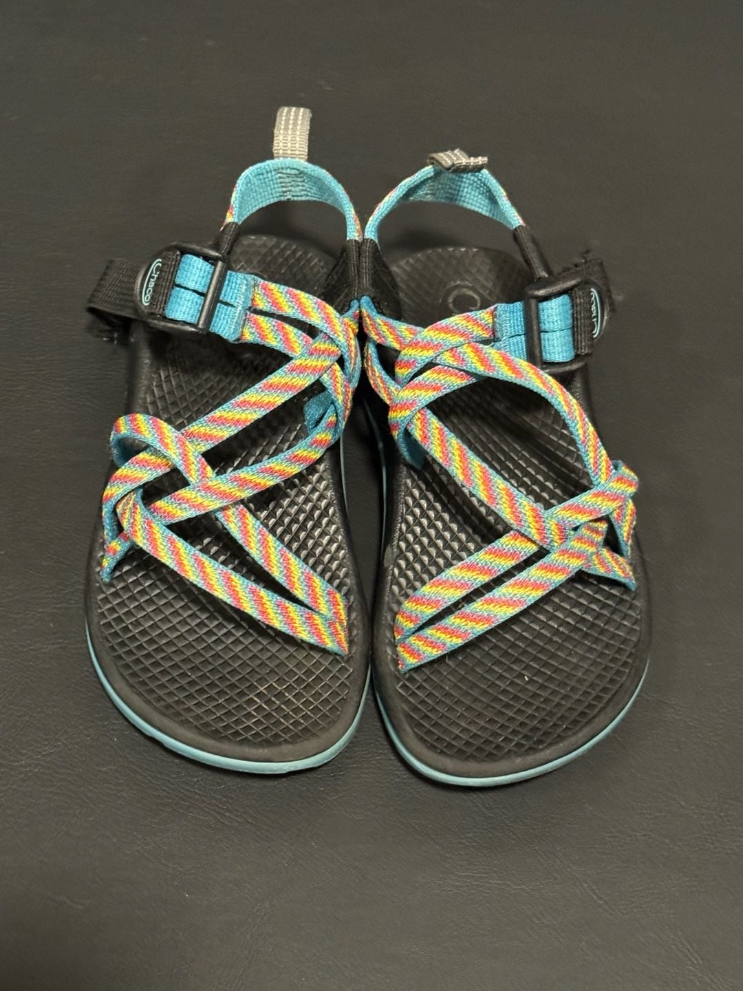 Chaco ZX/2 EcoTread Sandals Multicolor Rainbow Fiesta Girls 12 3