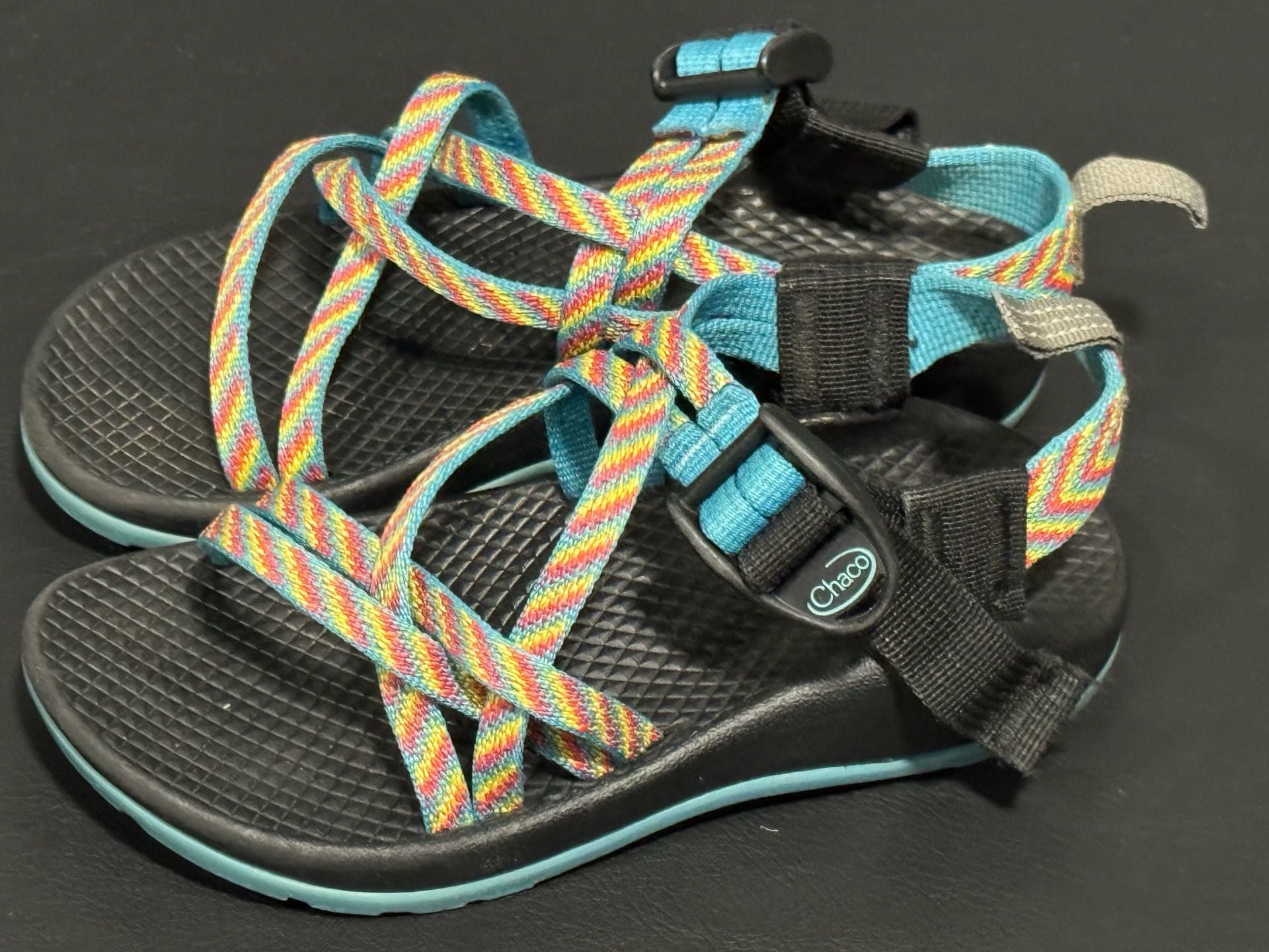 Chaco ZX/2 EcoTread Sandals Multicolor Rainbow Fiesta Girls 12 5