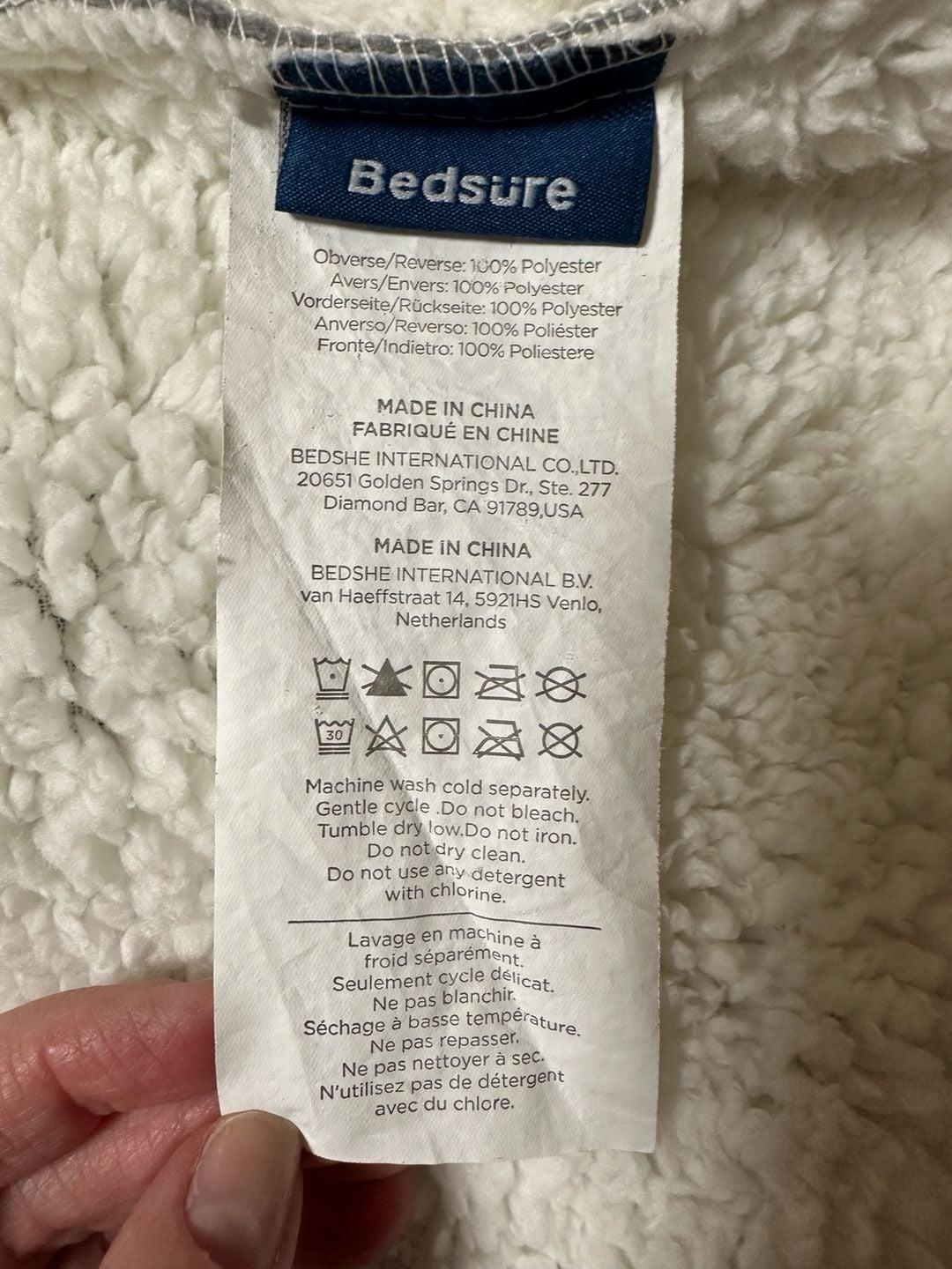 Bedsure Oversized Long Sherpa Fleece Wearable Blanket Hoodie Robe - Gray (A076) 4