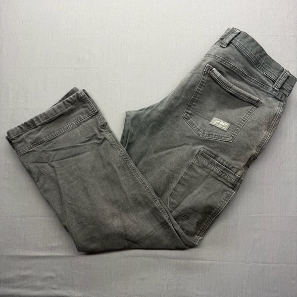 Eddie Bauer Carpenter Pants Gray Workwear Utility Jeans