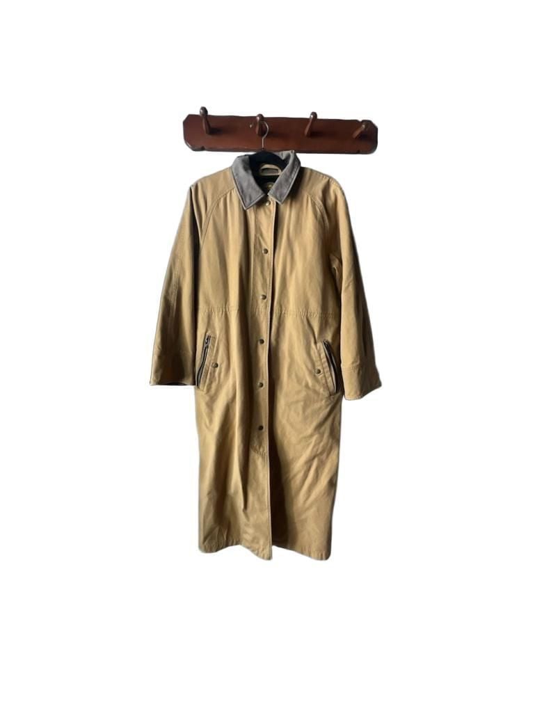 Cabela's Canvas Trench Coat Size S Reg Tan 2