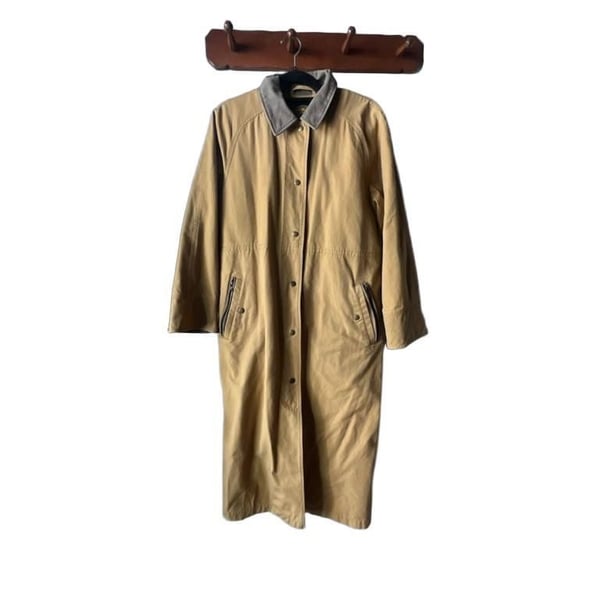 Cabela's Canvas Trench Coat Size S Reg Tan