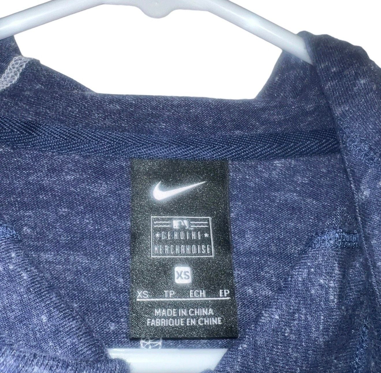 Nike New York Yankees Full Zip Hoodie Size XS Blue Slub Lightweight 5