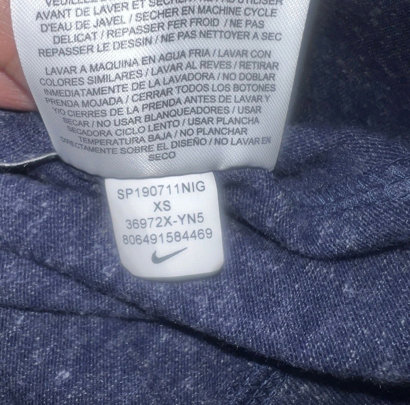 Nike New York Yankees Full Zip Hoodie Size XS Blue Slub Lightweight 7