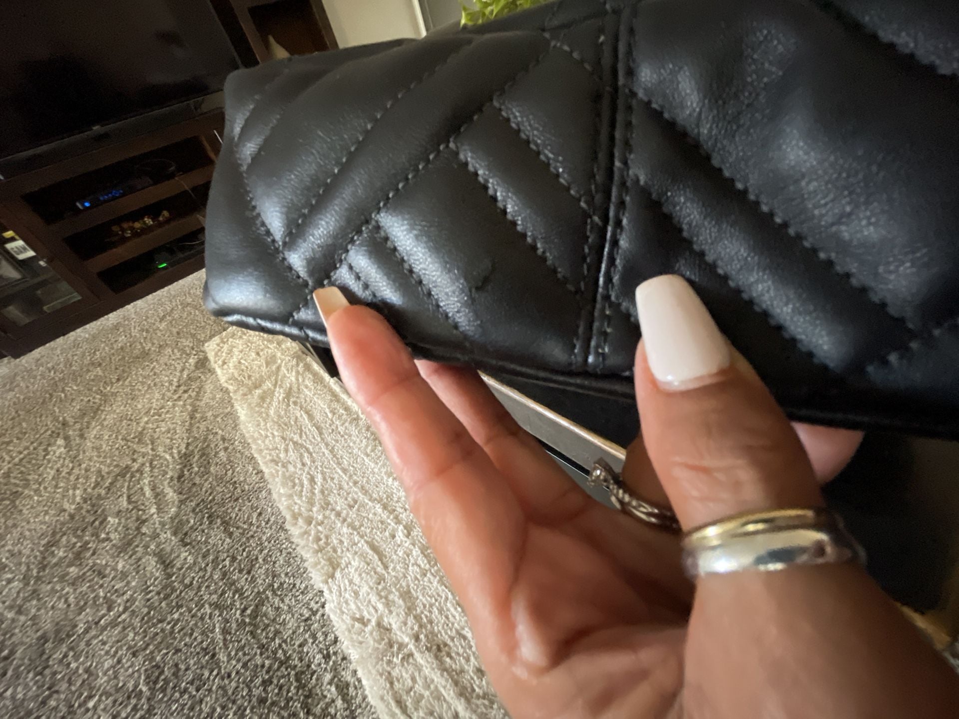 Michael Kors Black Peyton Quilted Medium 10