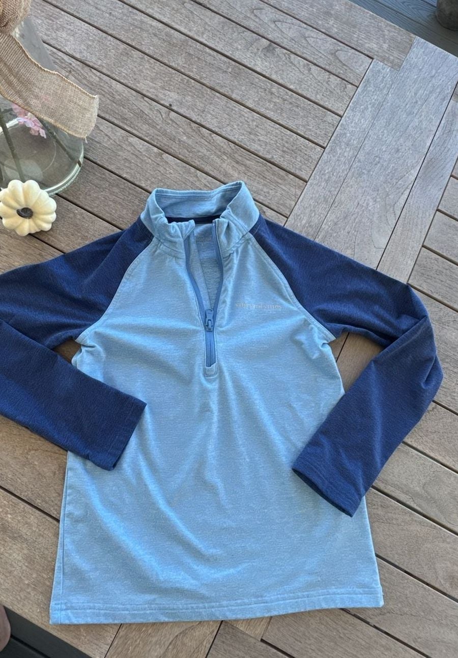 Vineyard Vines Performance 1/4 Zip Pullover Size S Blue 2