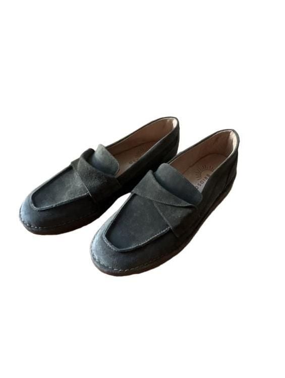 Brioso Clarence Suede Loafers Size 7M Olive Green 2