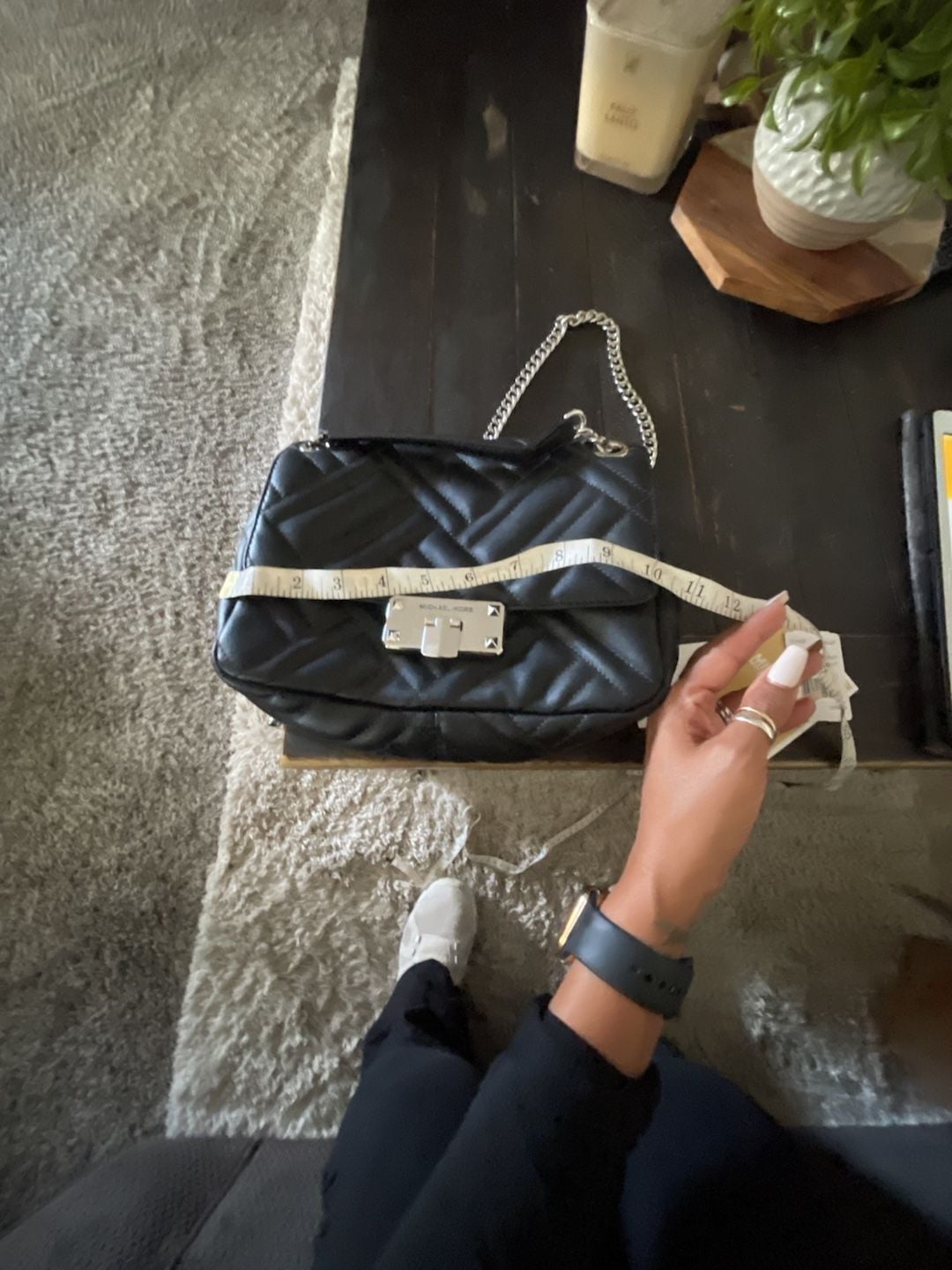 Michael Kors Black Peyton Quilted Medium 11