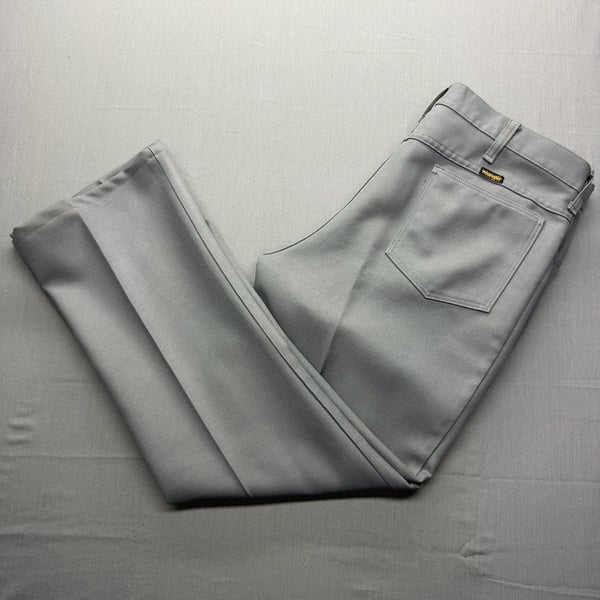 Wrangler Western Dress Pants Gray Polyester