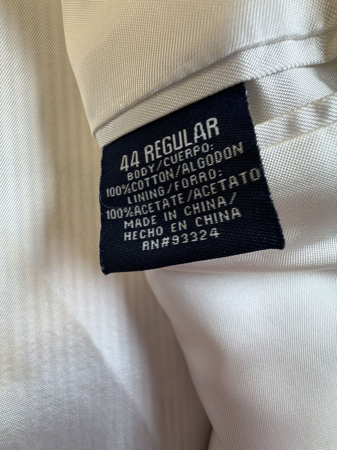 Stafford Seersucker Suit Jacket Size 44R Blue White Stripe Cotton Blazer 10