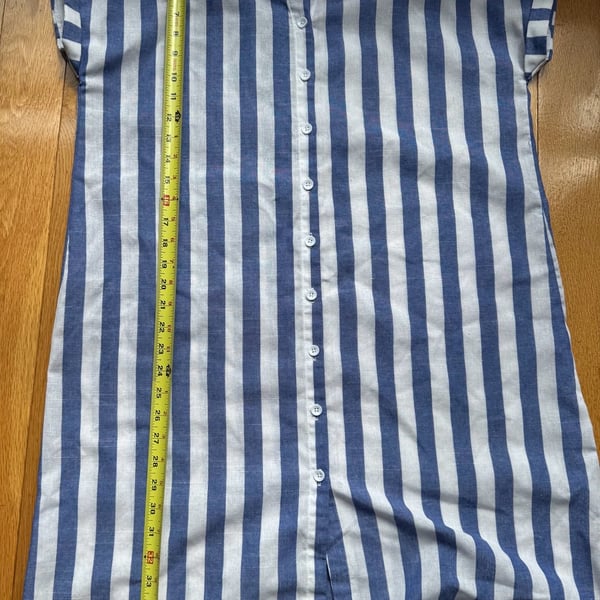 EMERY ROSE Striped Button-Down Shirt Dress Size XL Blue White Casual