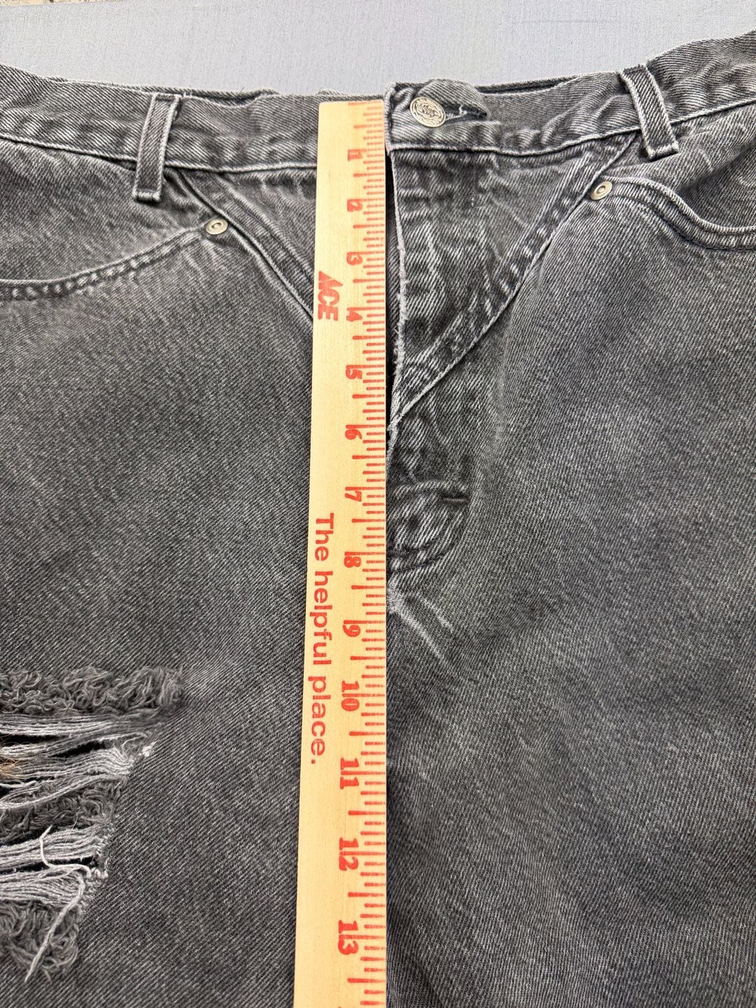 Ozark Mountain Jean Company Vintage High Rise Jeans Grey Washed Denim 6