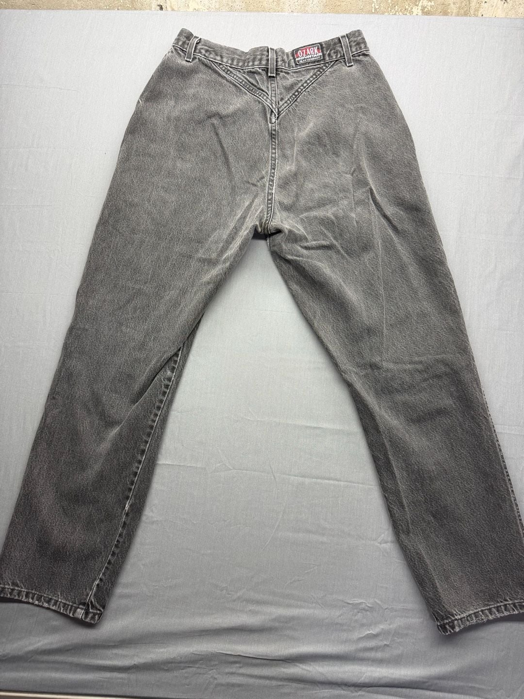 Ozark Mountain Jean Company Vintage High Rise Jeans Grey Washed Denim 9