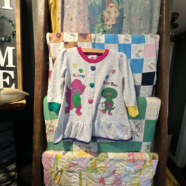 Barney Dress Size 2T Vintage 1992 The Lyons Group Baby Bop
