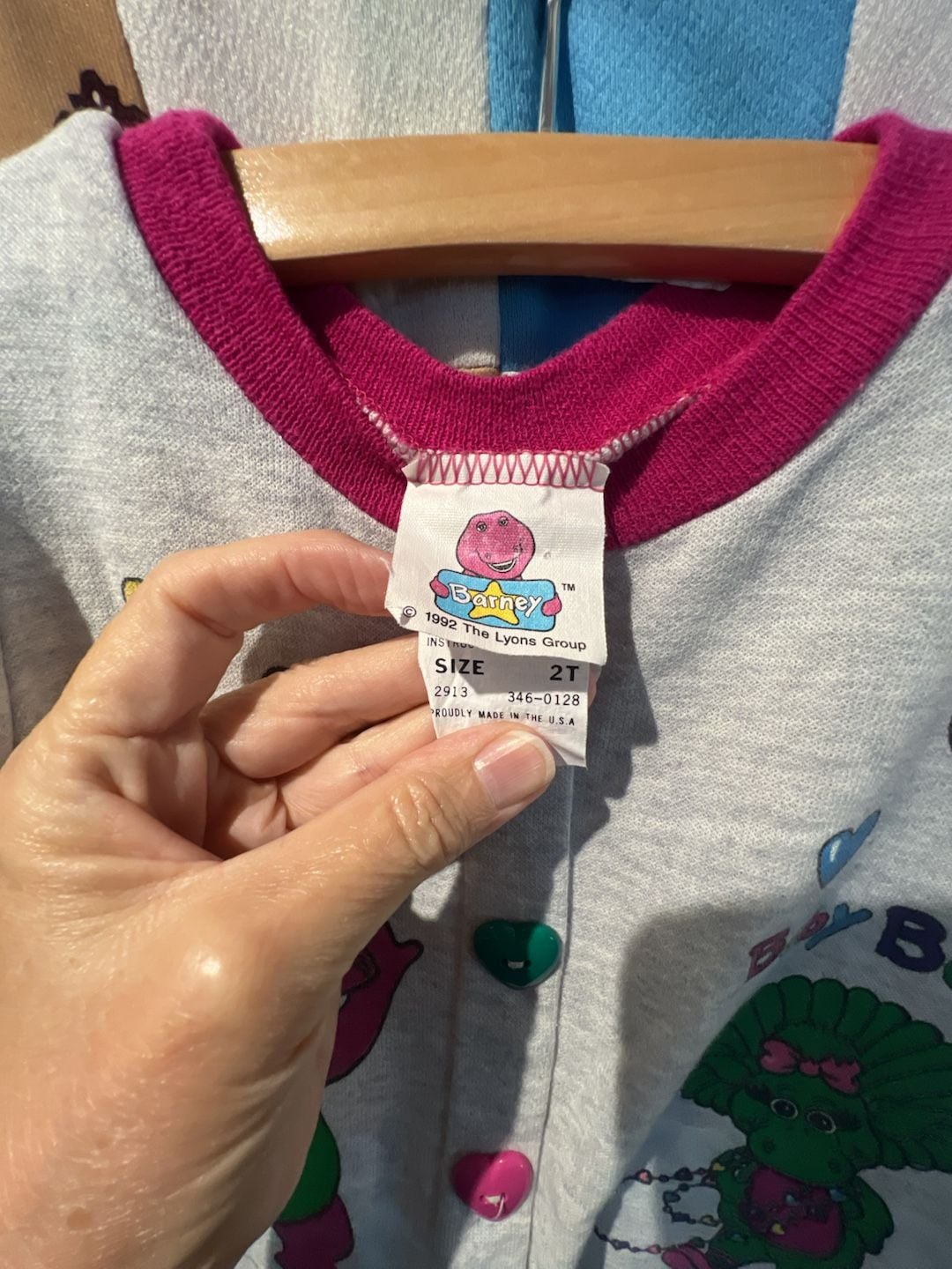Barney Dress Size 2T Vintage 1992 The Lyons Group Baby Bop 4