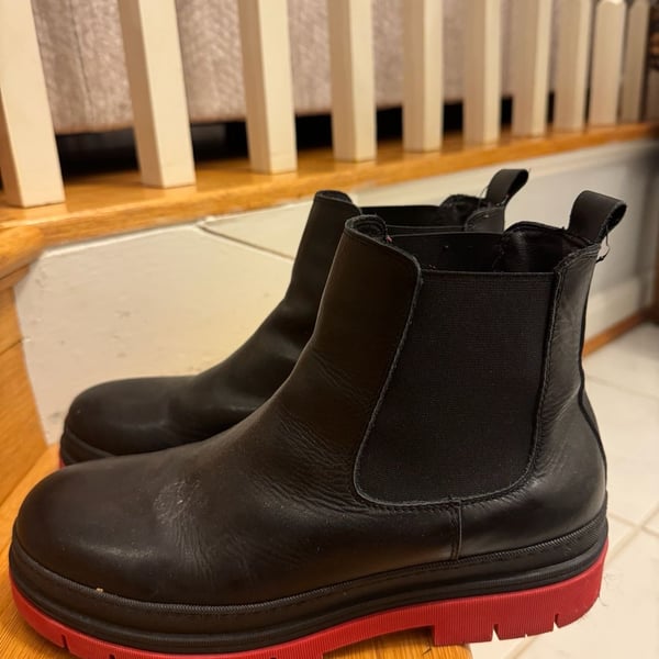 Chelsea Boots Black Red