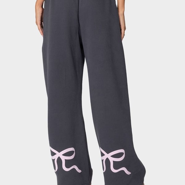 Edikted Bonney Bow Detail Sweatpants Gray
