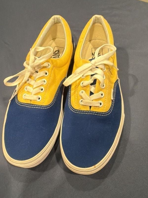 Vans Era BMX Checkerboard Size 10.5 Blue Yellow Shoes 3